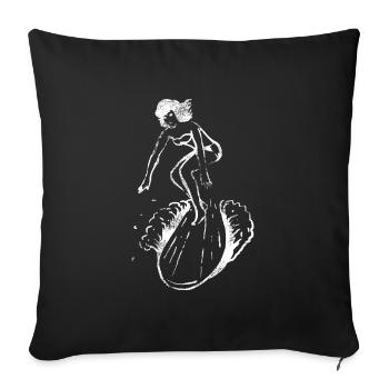 Surfer Wave Water Sports Surfing Surfers - Sofa pillowcase 17,3'' x 17,3'' (45 x 45 cm) - black - Front