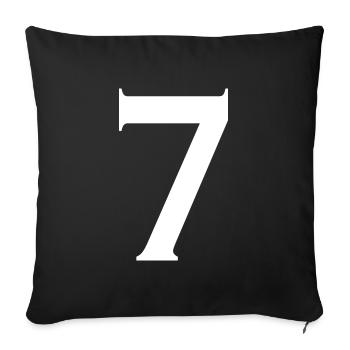 7 - Sofa pillowcase 17,3'' x 17,3'' (45 x 45 cm) - black - Front