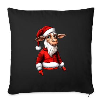 Chèvre de Noël - Housse de coussin décorative 45 x 45 cm - noir - Devant