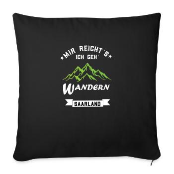 Gud Gess Saarland Saarländer Geschenkidee Wandern - Sofakissenbezug 45 x 45 cm - Schwarz - Vorne