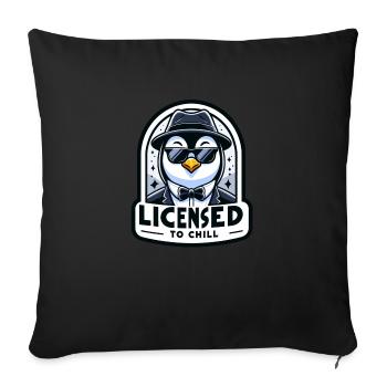 Autorisé à se détendre - Housse de coussin décorative 45 x 45 cm - noir - Devant