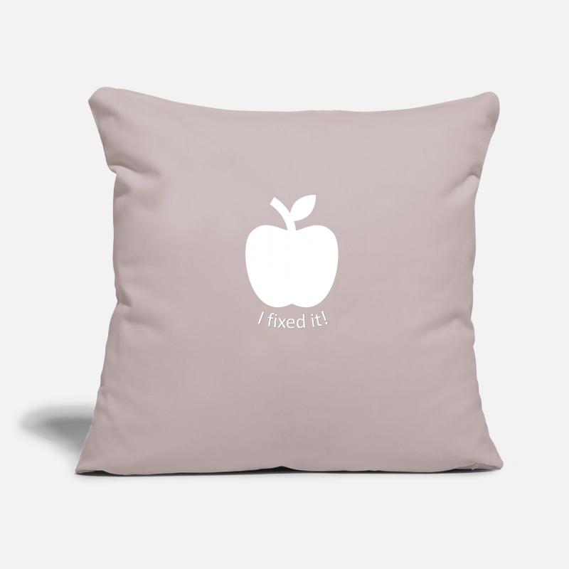 I fixed it Apple, design drôle Housse de coussin décorative 45 x 45 cm