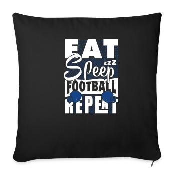 football - Sofa pillowcase 17,3'' x 17,3'' (45 x 45 cm) - black - Front