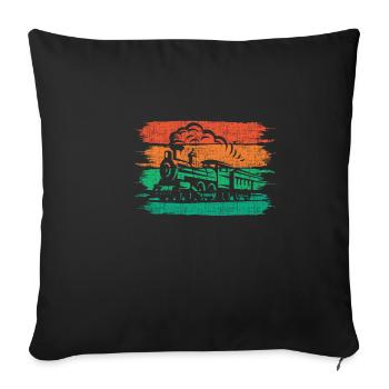 train - Sofa pillowcase 17,3'' x 17,3'' (45 x 45 cm) - black - Front