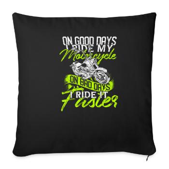 Moto - Housse de coussin décorative 45 x 45 cm - noir - Devant