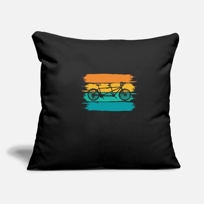 Vélo tandem Housse de coussin décorative 45 x 45 cm
