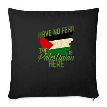 Palestine - Sofa pillowcase 17,3'' x 17,3'' (45 x 45 cm) - black - Front