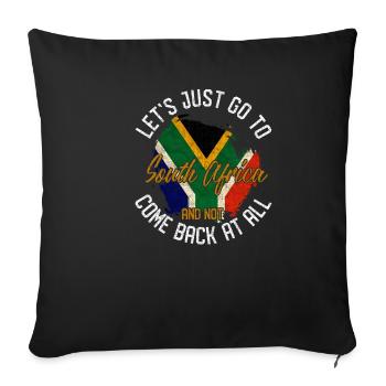 South Africa - Sofa pillowcase 17,3'' x 17,3'' (45 x 45 cm) - black - Front
