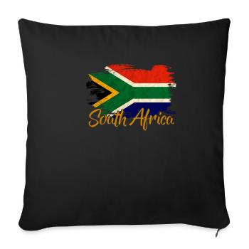 South Africa - Sofa pillowcase 17,3'' x 17,3'' (45 x 45 cm) - black - Front