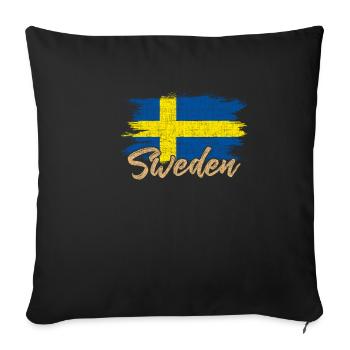 Sweden - Sofa pillowcase 17,3'' x 17,3'' (45 x 45 cm) - black - Front