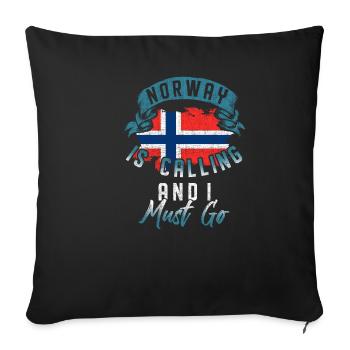 Norway - Sofa pillowcase 17,3'' x 17,3'' (45 x 45 cm) - black - Front