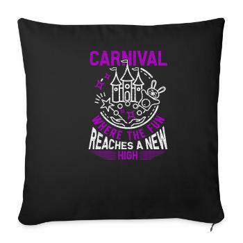 carnaval - Housse de coussin décorative 45 x 45 cm - noir - Devant