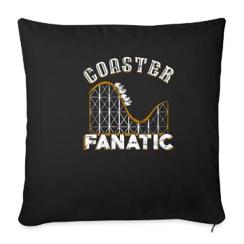 roller coaster - Sofa pillowcase 17,3'' x 17,3'' (45 x 45 cm) - black - Front