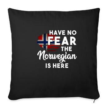 Norway - Sofa pillowcase 17,3'' x 17,3'' (45 x 45 cm) - black - Front