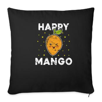 Mangue cadeau fruits fruits - Housse de coussin décorative 45 x 45 cm - noir - Devant