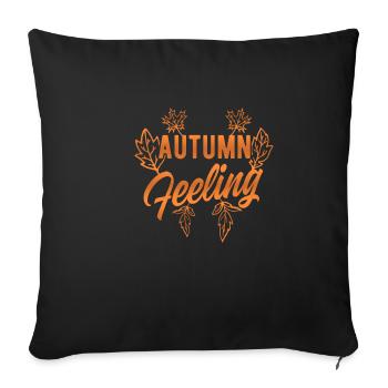 automne - Housse de coussin décorative 45 x 45 cm - noir - Devant