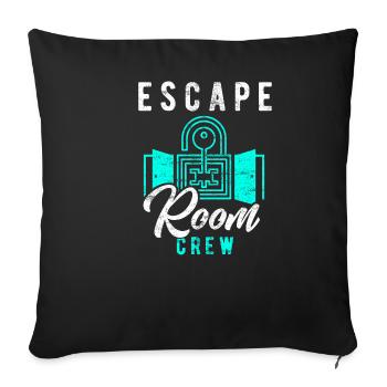 Escape Room - Sofa pillowcase 17,3'' x 17,3'' (45 x 45 cm) - black - Front