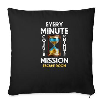 Escape Room - Sofa pillowcase 17,3'' x 17,3'' (45 x 45 cm) - black - Front