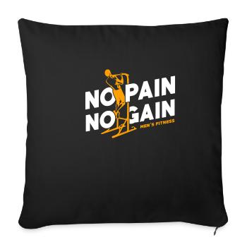 Homme de remise en forme - Housse de coussin décorative 45 x 45 cm - noir - Devant