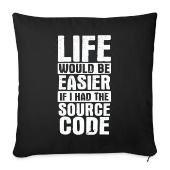 Software Ingenieur Informatiker Programmierer - Sofakissenbezug 45 x 45 cm - Schwarz - Vorne