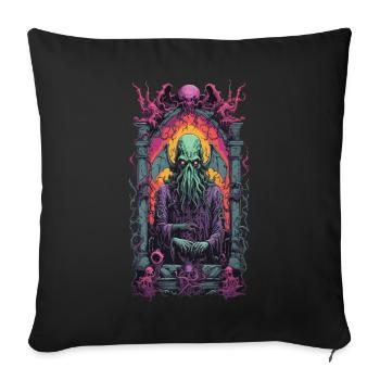 Cthulhu Gothic Okkult Monster Horror Design - Sofakissenbezug 45 x 45 cm - Schwarz - Vorne