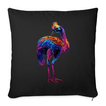 Kasuar - Sofakissenbezug 45 x 45 cm - Schwarz - Vorne