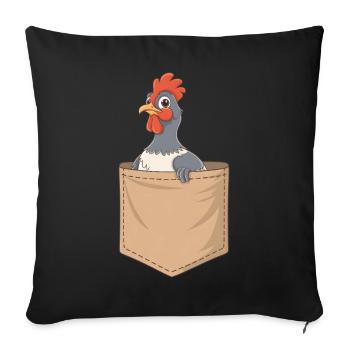 Auerhahn - Sofakissenbezug 45 x 45 cm - Schwarz - Vorne