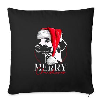 Santa SLOUGHI Merry Christmas Greyhounds Wilsigns - Sofa pillowcase 17,3'' x 17,3'' (45 x 45 cm) - black - Front