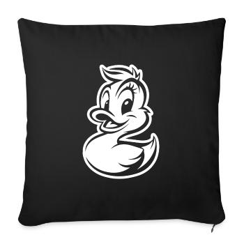 Duck Ducks - Sofa pillowcase 17,3'' x 17,3'' (45 x 45 cm) - black - Front