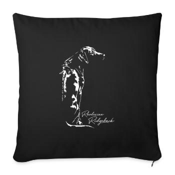 RHODESIAN RIDGEBACK RR dog portrait Wilsigns - Sofa pillowcase 17,3'' x 17,3'' (45 x 45 cm) - black - Front