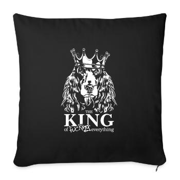 COCKER SPANIEL King Chien Disant Chiens Wilsigns - Housse de coussin décorative 45 x 45 cm - noir - Devant