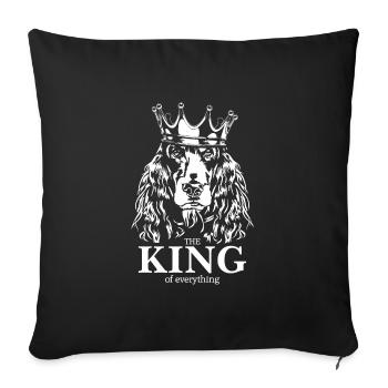 COCKER SPANIEL King Chien Disant Chiens Wilsigns - Housse de coussin décorative 45 x 45 cm - noir - Devant