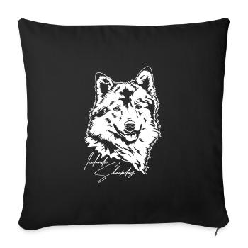 Icelandic Sheepdog Portrait Hunde Hund Wilsigns - Sofakissenbezug 45 x 45 cm - Schwarz - Vorne