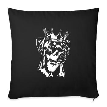 German Hunting Terrier Krone Dog Dogs Wilsigns - Sofa pillowcase 17,3'' x 17,3'' (45 x 45 cm) - black - Front