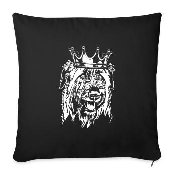 Irish Wolfhound Crown Dogs Dog Wilsigns - Housse de coussin décorative 45 x 45 cm - noir - Devant