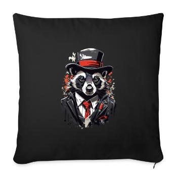 Skunk Gangster Alte Schule - Sofakissenbezug 45 x 45 cm - Schwarz - Vorne