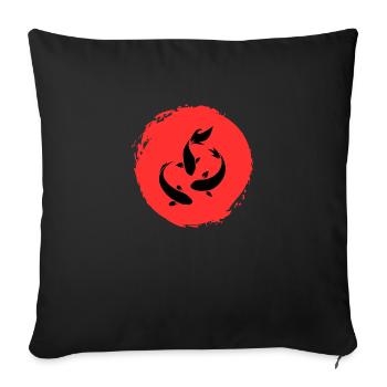 Japanese Character Art - ApriNoeScor - Sofa pillowcase 17,3'' x 17,3'' (45 x 45 cm) - black - Front