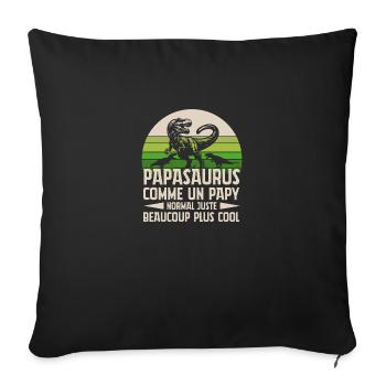 Papysaurus like a normal grandpa grandpa - Sofa pillowcase 17,3'' x 17,3'' (45 x 45 cm) - black - Front