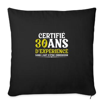 30 ans - Housse de coussin décorative 45 x 45 cm - noir - Devant