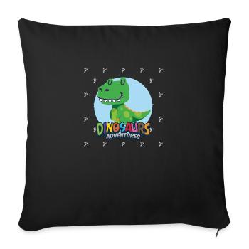 Dinosaurs Adventures - Sofakissenbezug 45 x 45 cm - Schwarz - Vorne