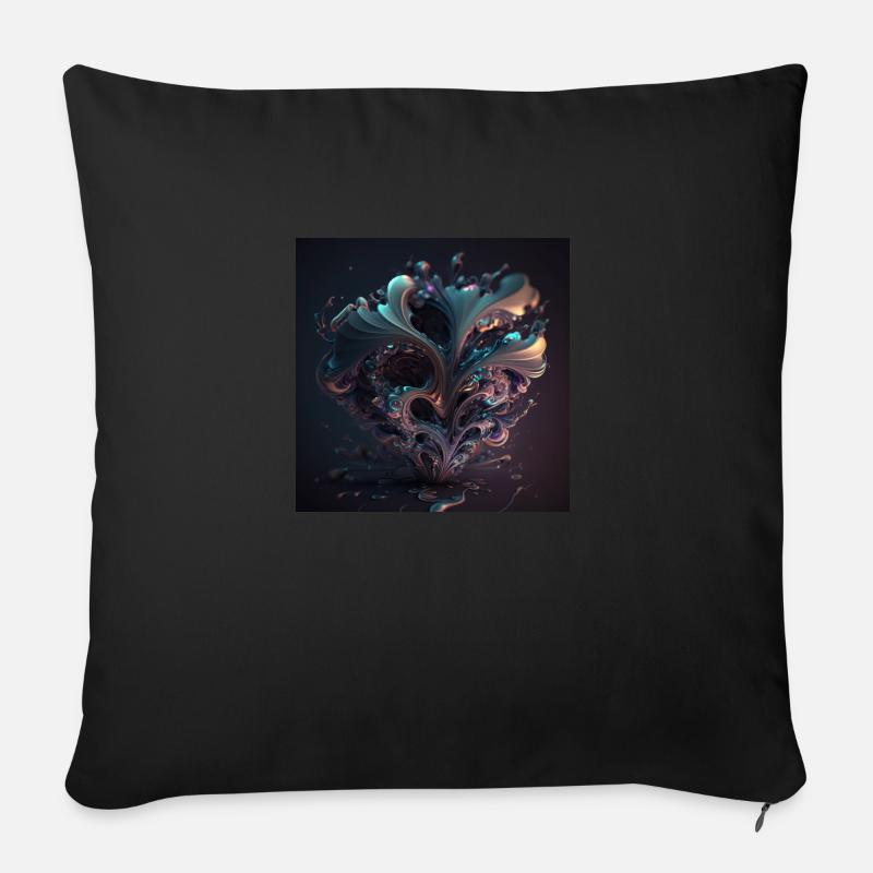 Abstrakter Schädel Nr. 12 - Sofakissenbezug 45 x 45 cm - Schwarz