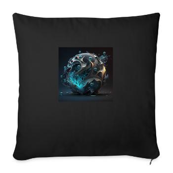 Abstract Skull n°7 - Sofa pillowcase 17,3'' x 17,3'' (45 x 45 cm) - black - Front