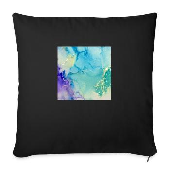 Bild Tinten Blau - Sofakissenbezug 45 x 45 cm - Schwarz - Vorne