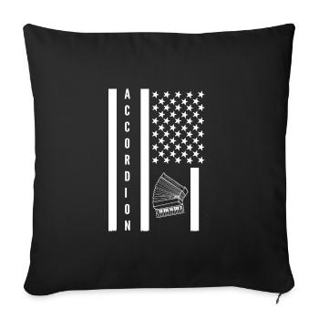 Accordéon - Housse de coussin décorative 45 x 45 cm - noir - Devant