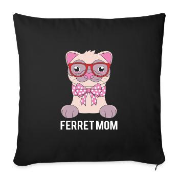 Furet - Housse de coussin décorative 45 x 45 cm - noir - Devant