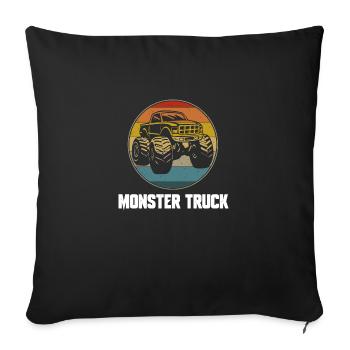 MONSTERTRUCK - Sofakissenbezug 45 x 45 cm - Schwarz - Vorne