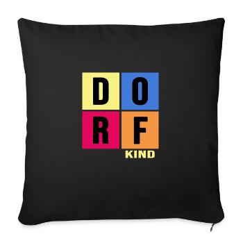 village child farmer farmer village life - Sofa pillowcase 17,3'' x 17,3'' (45 x 45 cm) - black - Front