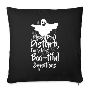 Professeur de mathématiques Halloween Boo-tiful Equations Nerd - Housse de coussin décorative 45 x 45 cm - noir - Devant