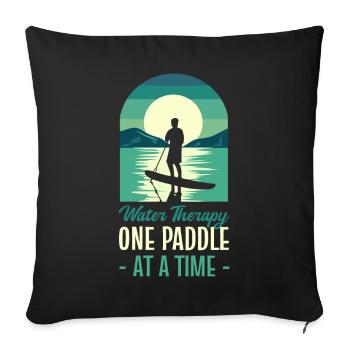 SUP Water Sports Paddle Board Yoga Sup Pop - Sofa pillowcase 17,3'' x 17,3'' (45 x 45 cm) - black - Front