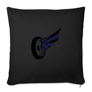 aile de roue - Housse de coussin décorative 45 x 45 cm - noir - Devant